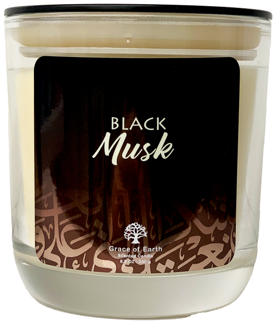 Black Musk Glass Candle