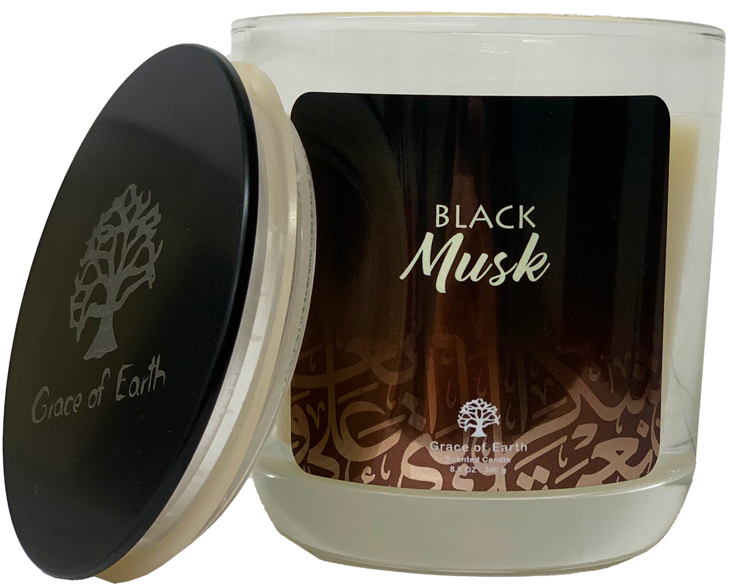 Black Musk Glass Candle