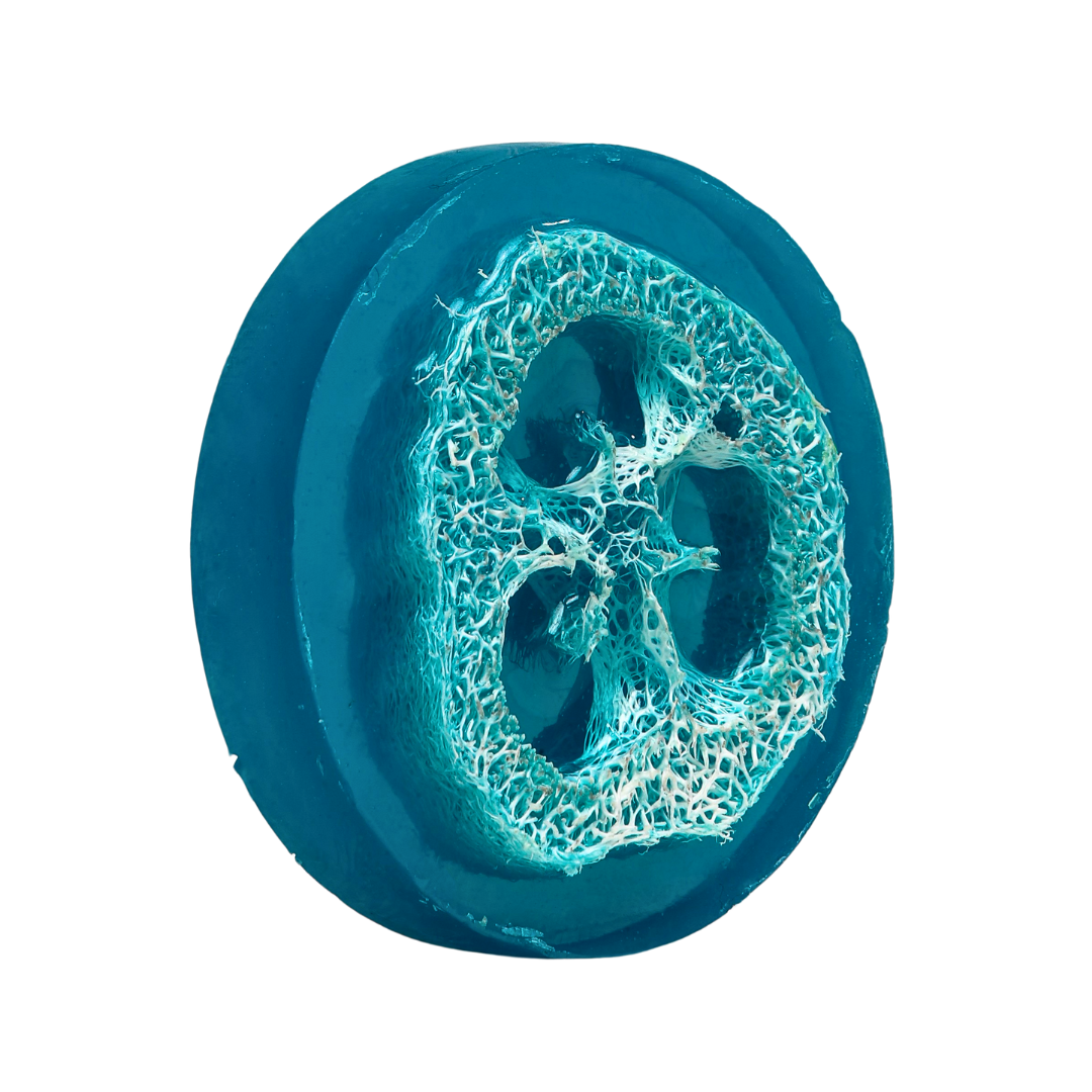 Blue Berry Loofah Soap (Round)