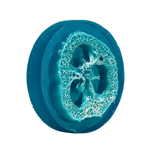 Blue Berry Loofah Soap (Round)