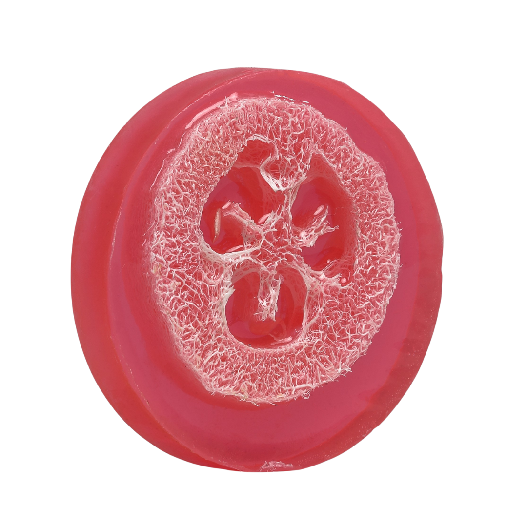 Strawberry Loofah Soap (Round)