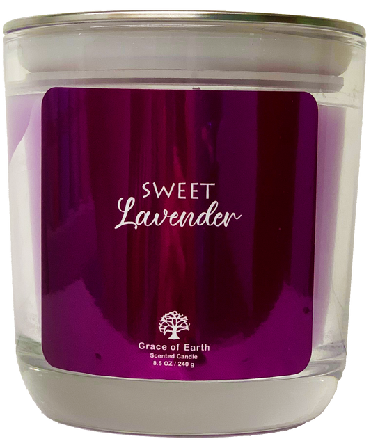 Sweet Lavender Glass Candle